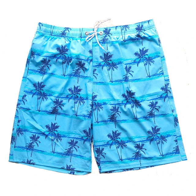 New Stretch Men′s Beach Shorts Swimming Trunks All Around Elastic Quick-Drying Loose Large Size Casual Flower Shorts Pants